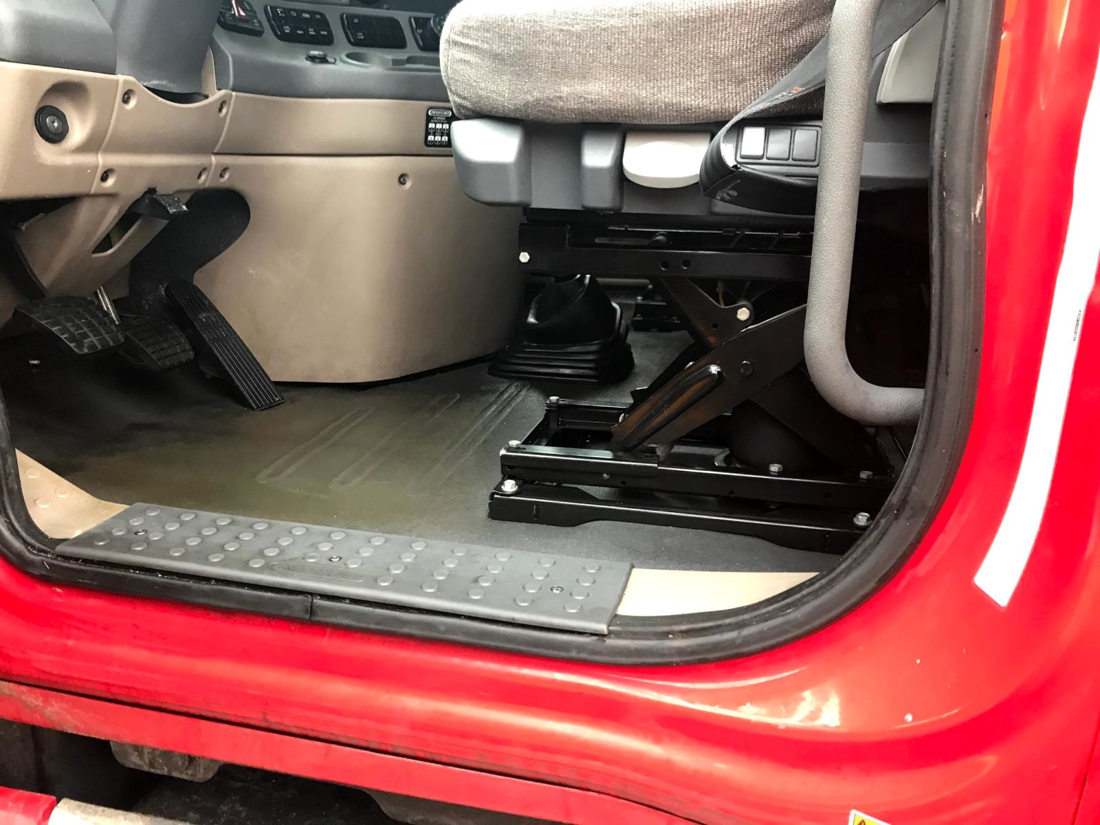 Clean fleet truck cab interior after fleet detailing in Crestwood, KY